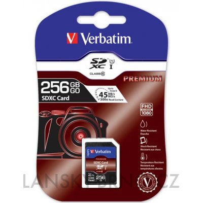 Verbatim SDXC 256 GB UHS-I U1 44026 – Zboží Mobilmania