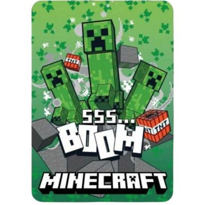 FARO Fleece deka Minecraft Boom – Zbozi.Blesk.cz