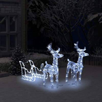 Emaga Sobi a saně vánoční dekorace 160 LED 130 cm akryl