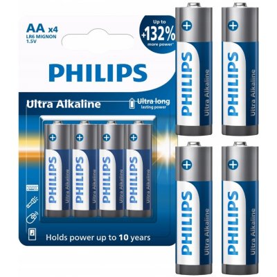 Philips Ultra Alkaline AA 4ks LR6E4B/10 – Zboží Mobilmania