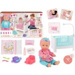 Mamido miminko s postýlkou a doplňky Baby Sweet Love MT1597 – Zboží Mobilmania