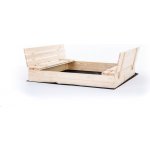 Sun Active Dřevěné pískoviště s lavičkami Sunny surové 140 cm – Zboží Dáma