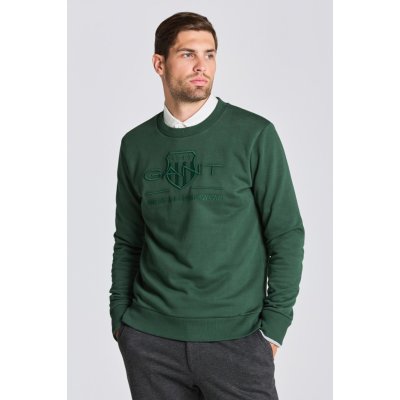 GANT D1. TONAL ARCHIVE SHIELD C-NECK zelená