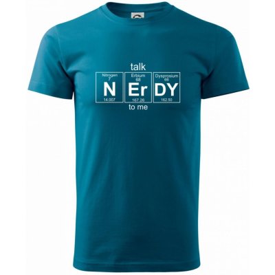 Talk nerdy periodická tabulka klasické pánské triko petrolejová
