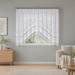 Dekorační oblouková krátká záclona na žabky FILOMENA 170 bílá 340x170 cm MyBestHome – Hledejceny.cz