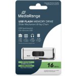 MediaRange USB flash disk, USB USB 3.0 (3.2 Gen 1), 16GB, stříbrný, MR915, USB A, s poutkem, vysouvací, DOPRODEJ – Hledejceny.cz