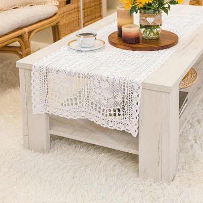 Mybesthome Ubrus běhoun INESS s krajkou 40x140 cm – Sleviste.cz