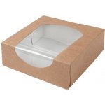 gastro obaly, s.r.o. Krabička papírová hnědá s průhledem 10x10x4cm – Hledejceny.cz