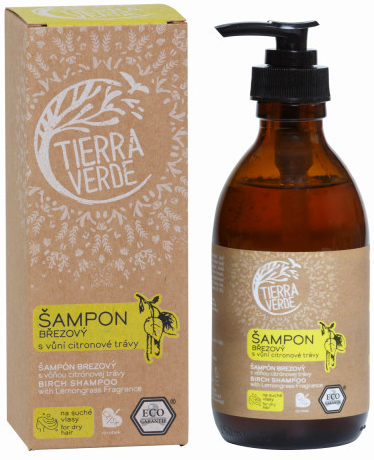 Tierra Verde Březový šampon na suché vlasy s citrónovou trávou 230 ml