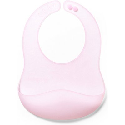 BabyOno Silikonový ultratenký bryndák - růžový – Zboží Dáma