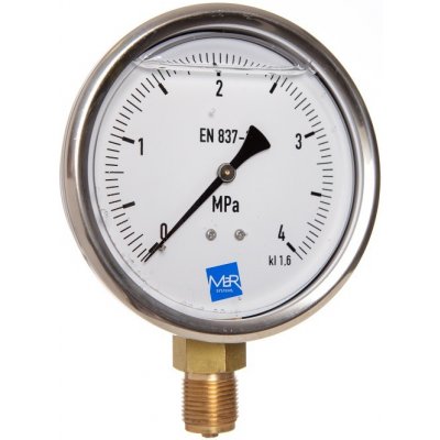 MANOMER manometr P300 / MI100G 0/4MPa, M20x1,5mm spodní přip. + glycerin – Sleviste.cz