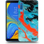 Pouzdro Picasee silikonové Samsung Galaxy A7 2018 A750F - Blue Magma čiré – Zbozi.Blesk.cz