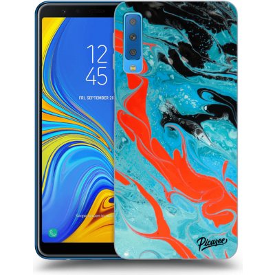 Pouzdro Picasee silikonové Samsung Galaxy A7 2018 A750F - Blue Magma černé