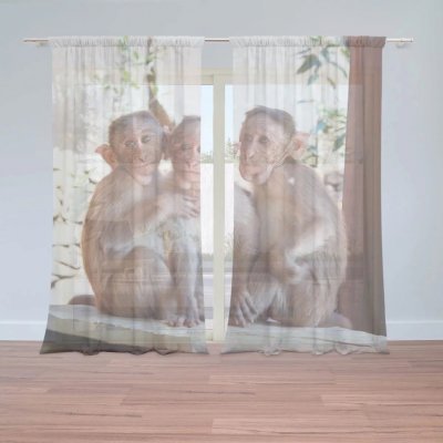 Záclony Opičky: 2 ks - 150x250 cm - Sablio – Hledejceny.cz