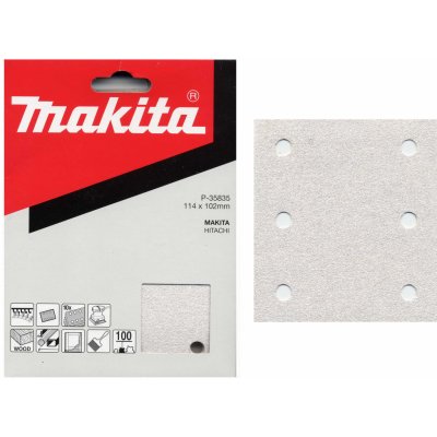 Makita P-35807 brusný papír suchý zip 102x114mm 6 děr K40 10 ks – Zbozi.Blesk.cz