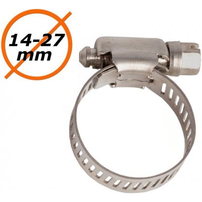 Stahovací spona na hadici 14 - 27 mm celonerezová – HobbyKompas.cz
