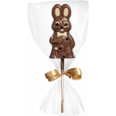 Čokoládovna Janek Barevné čokoládové lízátko zajíc 21 g – Zboží Dáma