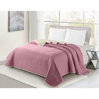 Dilios přehoz na postel Florena růžová/krémová 160 x 220 cm – Zboží Mobilmania