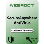 Webroot SecureAnywhere AntiVirus 3 lic. 6 měsíc (WSAAV3-6H) – Hledejceny.cz