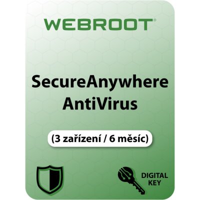 Webroot SecureAnywhere AntiVirus 3 lic. 6 měsíc (WSAAV3-6H) – Hledejceny.cz