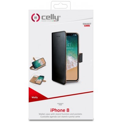 Pouzdro CELLY Wally Apple iPhone X/XS PU kůže černé
