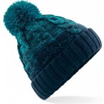 Beechfield pletená čepice s bambulí Ombré Teal tmavě modrá – Hledejceny.cz