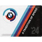 Nostalgic Art Plechová cedule BMW Motorsport Tradition Of Speed 40 x 30 cm