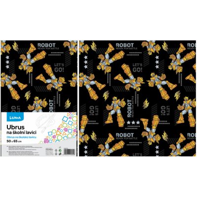 LUMA Ubrus na školní lavici Roboti – Sleviste.cz