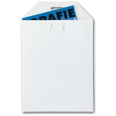 Kartonová obálka - A4, bez lepidla, bílá, 10 ks