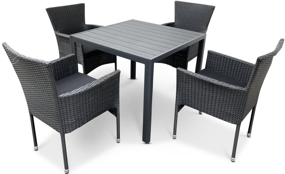 Nábytek Texim Ratanový nábytek - stůl Viking M + 4x křeslo BALI