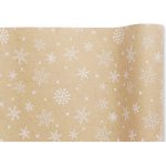 Stoklasa Balící papír přírodní vánoční vločka 0,7x2 m – Zboží Mobilmania