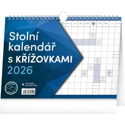 NOTIQUE Stolní s křížovkami s háčkem 30 x 21 cm 2026 – Zboží Mobilmania