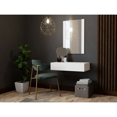 Veneti Závěsný toaletní stolek se zrcadlem Crato bílý – Zboží Mobilmania