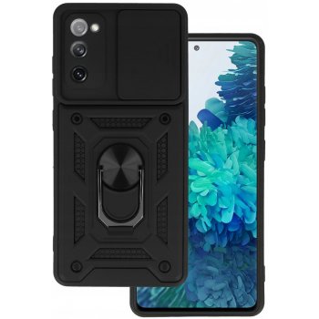 Pouzdro Armor CamShield Samsung Galaxy S20 FE černé s krytkou fotoaprátů a stojánkem