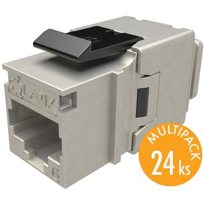 Solarix MULTIPACK 24 ks - rychlozařezávací keystone CAT6 STP RJ45 černý SXKJ-6-STP-BK-NA – Zboží Živě