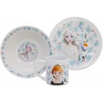 Storline Dětská jídelní keramická sada FROZEN Elsa a Olaf 3 ks – Zboží Dáma