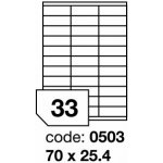 Rayfilm R0100.0503A samolepící 70x25,4mm bílé 100 listů – Zboží Dáma