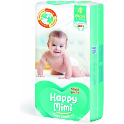 Happy mimi Flexi Comfort Maxi 4 7-18 kg 38 ks – Zbozi.Blesk.cz