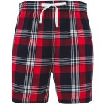 Skinnifit pánské pyžamové šortky flanelové červeno tm.modré – Zboží Dáma