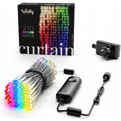 Twinkly Chytrý vánoční LED závěs Curtain 210 diod 3m vícebarevný/bílý – Sleviste.cz