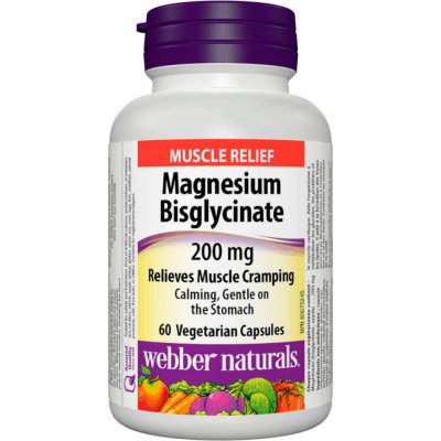 Webber Naturals Magnesium Bisglycinate 200 mg 60 kapslí – Hledejceny.cz