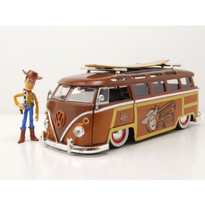 Jada Toys Toy Story Diecast Model 1/24 Volkswagen T1 Woody Van s figurkou Woody – Zbozi.Blesk.cz