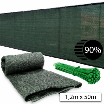 Garden Line AGO5634 Stínící textilie 1.2x50m 135g/m2 90% zelená – Zboží Mobilmania