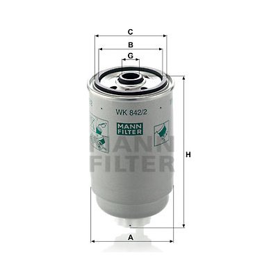 MANN-FILTER Palivový filtr WK 842/2