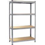 Hogler Regál 172 x 80 x 30 cm 4 police stříbrný 2907 – Hledejceny.cz