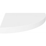 vidaXL Plovoucí rohová police bílá 35 x 35 x 3,8 cm MDF [323916] – Zboží Dáma