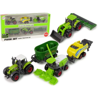 Lean Toys Sada zemědělských strojů Zemědělská vozidla 6 kusů Traktor – Zboží Mobilmania