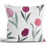 MKLuzkoviny.cz bavlna Renforcé Květy tulipánů fialové 40 x 40 cm – Hledejceny.cz