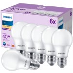 Philips 6x LED žárovky E27 A60 4,9W = 40W 470 lm 2700K teplá bílá – Hledejceny.cz