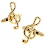 AE Production manžetové knoflíčky Houslový klíč zlatý – Sleviste.cz